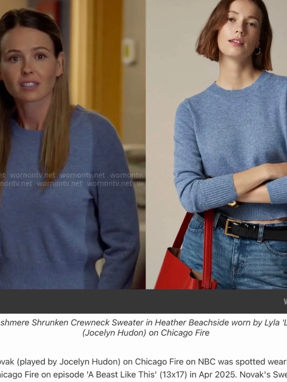 J. Crew Shrunken Crewneck Cashmere Sweater - Picture 3 of 3